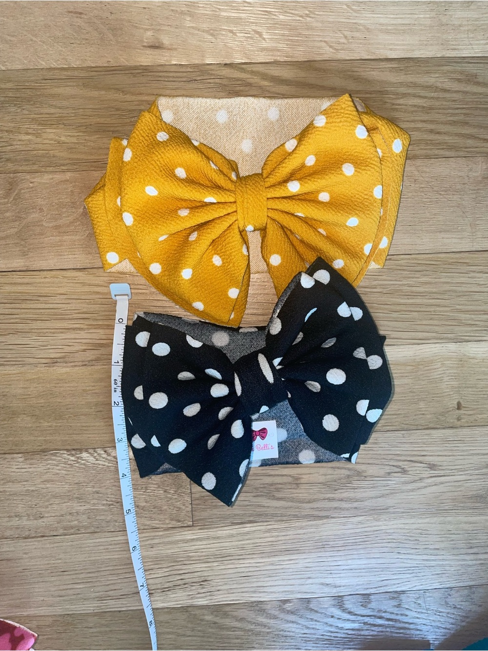 Polka Dot Bow Headwrap - Yellow & Black - Kids Accessories brand Jellie Bellies